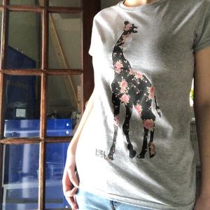 Grey Giraffe T Shirt